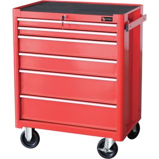 Excel Roller Cabinet   27 Inch, 6 Drawers, Model TB2070BBSB