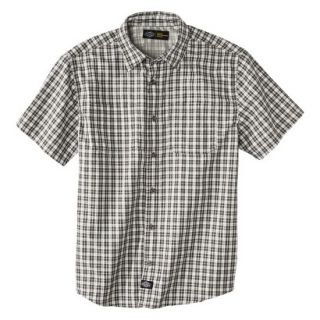 Dickies Mens Performance Plaid Button Down GREEN S