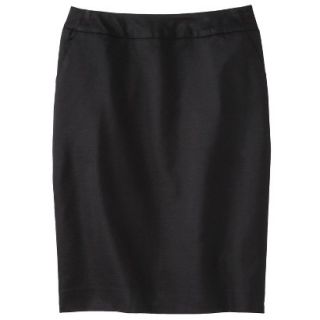 Merona Womens Doubleweave Pencil Skirt   Black   18