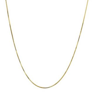 Sterling Silver Box Chain Necklace   Gold (24)