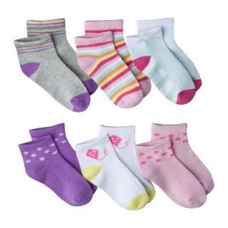 Circo Infant Toddler Girls Assorted Low Cut Socks   Pink/Purple 4T/5T