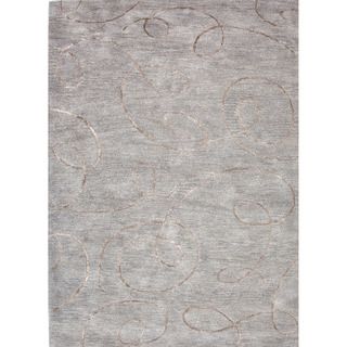 Hand tufted Transitional Tone on tone Pattern Blue Rug (2 X 3)