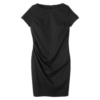 Merona Womens Twill Ruched Dress   Black   8