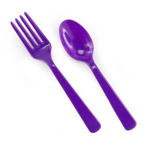 Forks Spoons   Purple