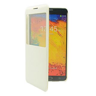 Quality Sleep/Wake Up PU Full Body Case with Call Display Window for Samsung Galaxy Note3 N9000