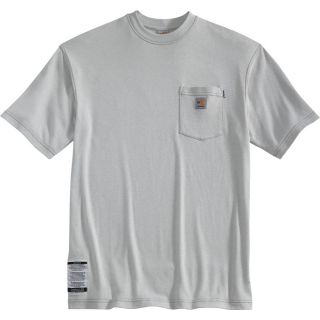 Carhartt Flame Resistant Short Sleeve T Shirt   Light Gray, 3XL, Big Style,