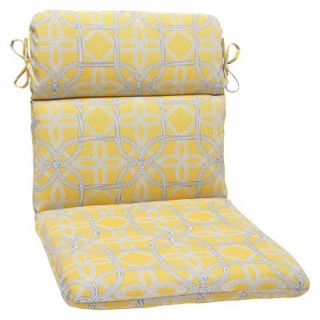 Outdoor Round Edge Chair Cushion   Yellow/Gray Keene