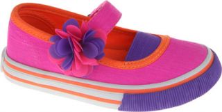 Infant/Toddler Girls Nina Anisa   Neon Pink Canvas Mary Janes