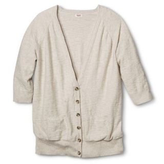Mossimo Supply Co. Juniors Plus Size 3/4 Sleeve Boyfriend Sweater   Oatmeal 3X