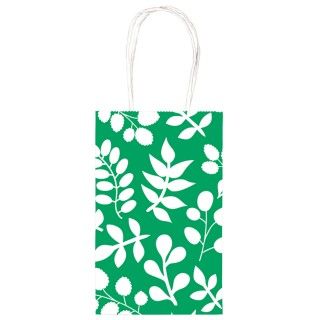 Green Leaf Print Party Bag