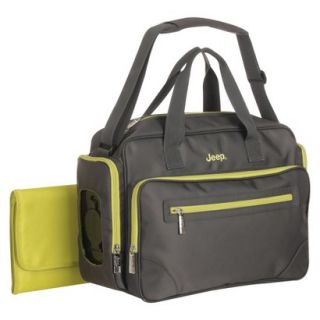 Poly Twill Duffle Diaper Bag   Gray/Green by Jeep