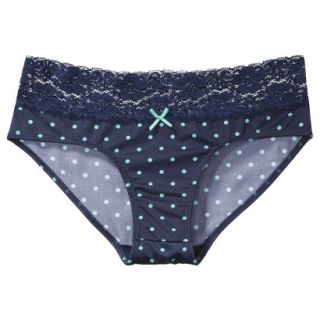 Xhilaration Juniors Micro With Lace Hipster   Navy L