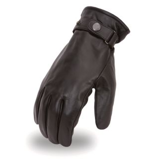 First Classics Mens Mid Weight Military Style Motorcycle Gloves   Black, Large,