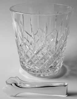 Waterford Lismore Ice Bucket with Tongs   Vertical Cut On Bowl,Multisided Stem