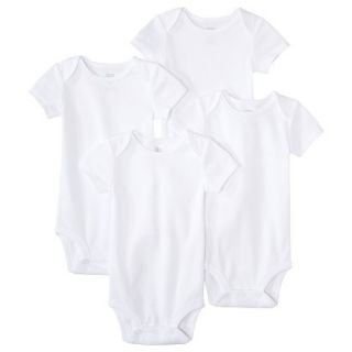 Just One YouMade by Carters Newborn 4 Pack Short sleeve Bodysuit   White 6 M