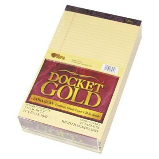TOPS Docket Gold Perforated Pad, Legal Size   Yellow (50 Sheets Per Pad)