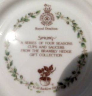 Royal Doulton Brambly Hedge Saucer for Footed Cup, Fine China Dinnerware   Diffe