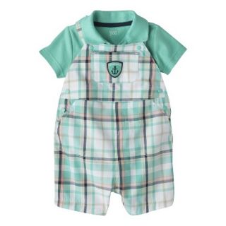 Just One YouMade by Carters Infant Boys Shortall Set   Turquoise/Cream 24 M