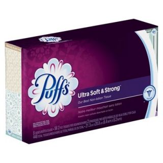 Puffs Ultra Soft & Strong Facial Tissues  8 Cubes   56 Tissues per Box