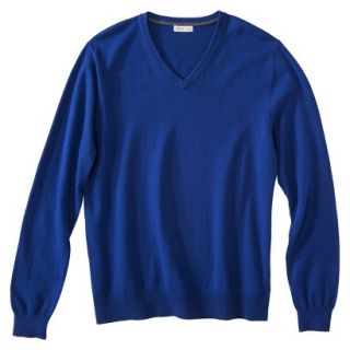 Merona Mens Long Sleeve V Neck Sweater   Blueprint S