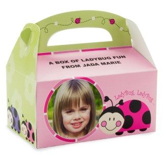 Ladybugs Oh So Sweet Personalized Empty Favor Boxes