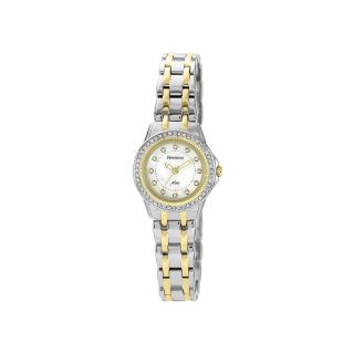 Armitron Now Swarovski Womens Two Tone Stainless Steel Watch