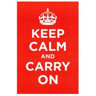 Art   Keep Calm And Carry On Framed Poster (37.75x25.75)