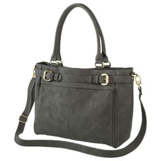 Merona Tote Handbag with Removable Crossbody Strap   Gray