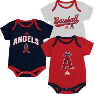 Los Angeles Angels of Anaheim adidas MLB Infant 3 Piece Bodysuit Set