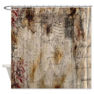  Vintage Postcard Shower Curtain