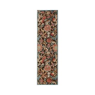 Nourison Wilshire Hand Carved Floral Rectangular Rugs, Brown