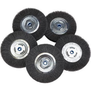 Klutch 8 Inch Crimped Wire Wheels   5 Pack