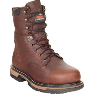 Rocky IronClad 8 Inch Waterproof Work Boot   Brown, Size 13, Model 5693