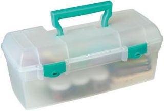 Artbin Essentials Lift Out Box W/handle   13 X6 X5.625 Translucent W/teal