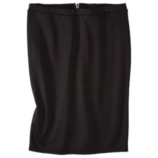 Mossimo Womens Plus Size Scuba Color block Skirt   Black/White 1