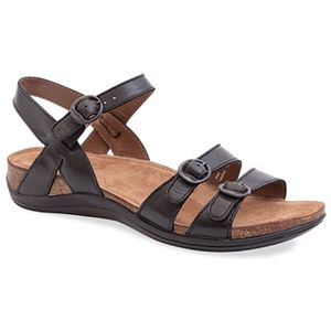 Dansko Womens Janis Black Full Grain Sandals, Size 42 M   1505 020200
