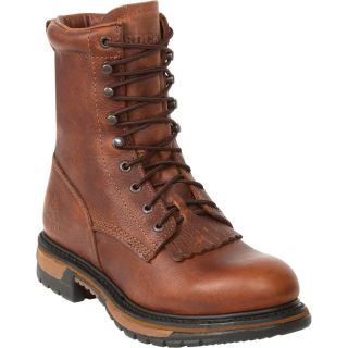 Rocky Original Ride 8 Inch EH Waterproof Western Lacer Boot   Tan, Size 10 1/2