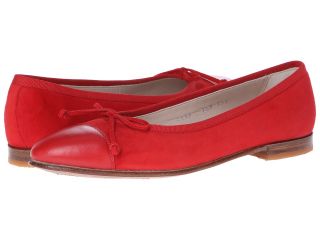 Gravati Cap Toe Ballet Flat Womens Slip on Shoes (Red)
