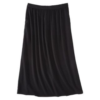 Pure Energy Womens Plus Size Maxi Skirt   Black 1X