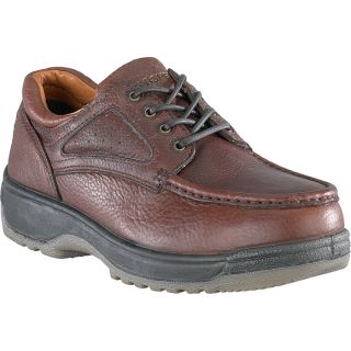 Florsheim Steel Toe Lace Up Oxford Work Shoe   Dark Brown, Size 10, Model FS2400