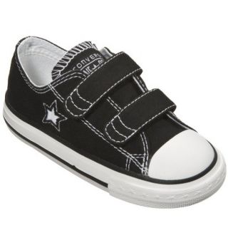 Toddlers Converse One Star 2 Strap Canvas Oxford Shoe   Black 5.0
