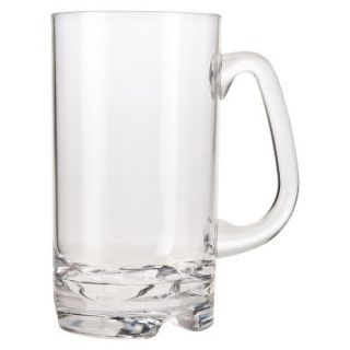 Prodyne Polycarbonate Beer Mug Set of 4   Clear (18 oz)