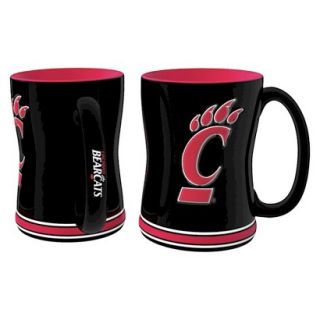 Boelter Brands NCAA 2 Pack Cincinnati Bearcats Sculpted Relief Style Coffee Mug