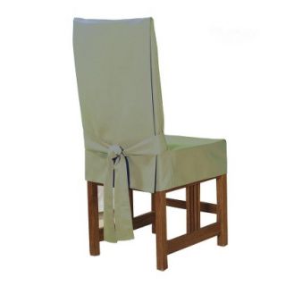 Sure Fit Cotton Duck Short Dining Room Chair Slipcover   Sage