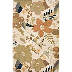 Hand tufted Hesiod Ivory Wool Rug (5 X 8)