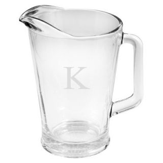 Personalized Monogram Glass Pitcher   K