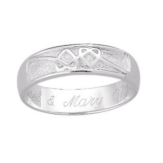 Sterling Silver Personalized Engraved Love Knot Ring  9
