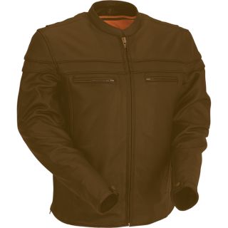 Mens Sporty Scooter Jacket   Brown, 3X