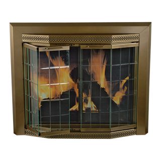 Pleasant Hearth Grandior Fireplace Glass Door   For Masonry Fireplaces, Large,
