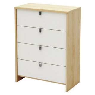 Kids Chest South Shore Dainty 4 Drawer Chest   Champagne and White